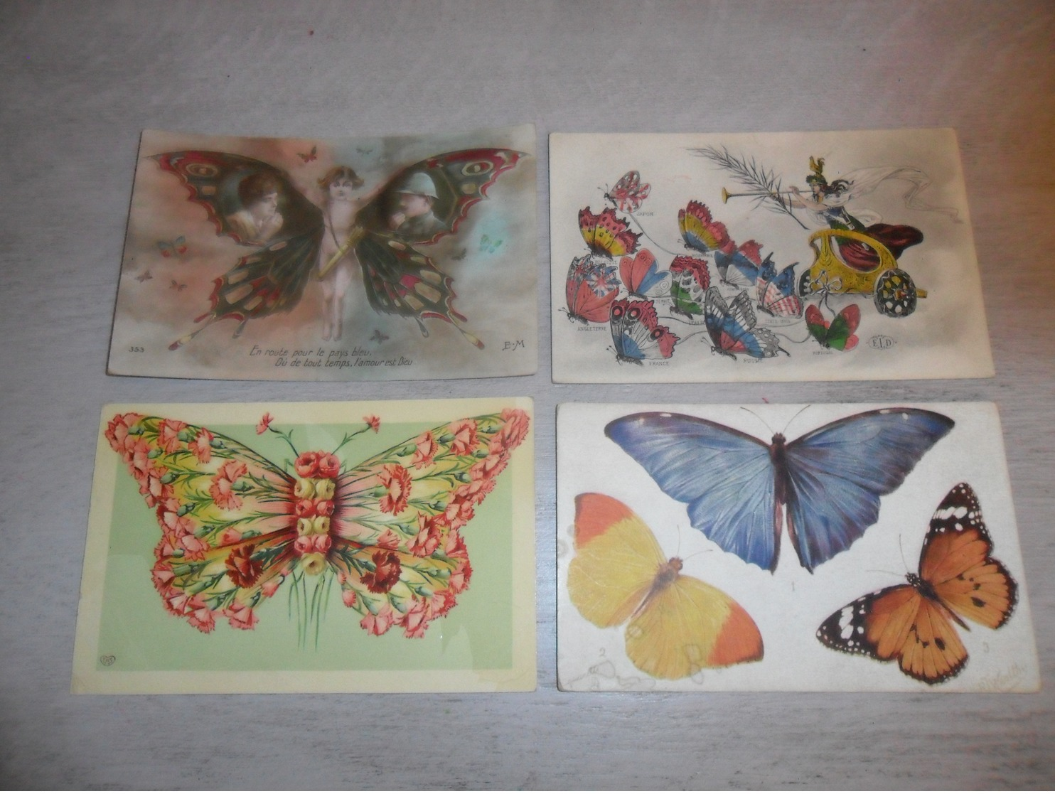 Beau Lot De 20 Cartes Postales De Fantaisie  Papillons Papillon    Mooi Lot Van 20 Postkaarten Van Fantasie  Vlinder - 5 - 99 Postkaarten