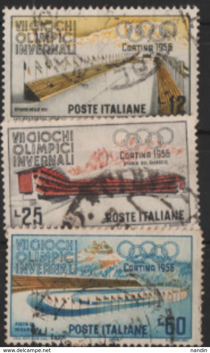 1956 WINTER OLYMPIC Cortina D'Ampezzo..USED STAMPS FROM ITALY /SPORTS/OLYMPIC STADIUM - Hiver 1956: Cortina D'Ampezzo