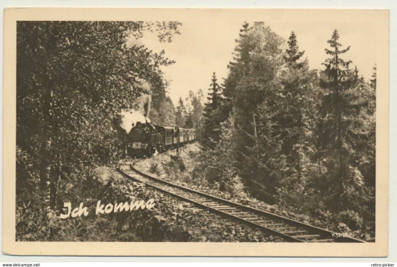 AK  Eisenbahn Dampflok Ich Komme - Trains