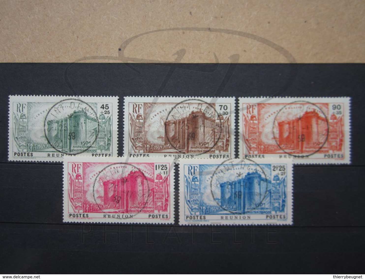 VEND BEAUX TIMBRES DE LA REUNION N° 158 - 162 , OBLITERATIONS " SAINT-DENIS " !!! - Oblitérés