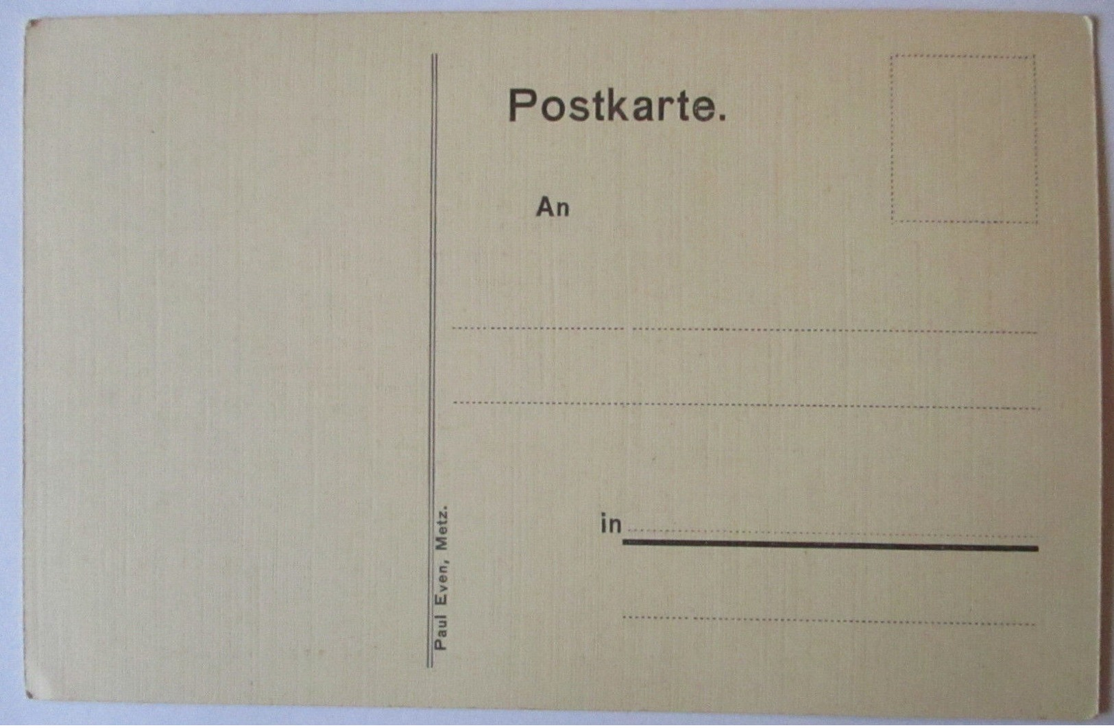 Lothringen Parfondrupt, Zimmermannstrasse, Feldskizze 1914  - Lothringen