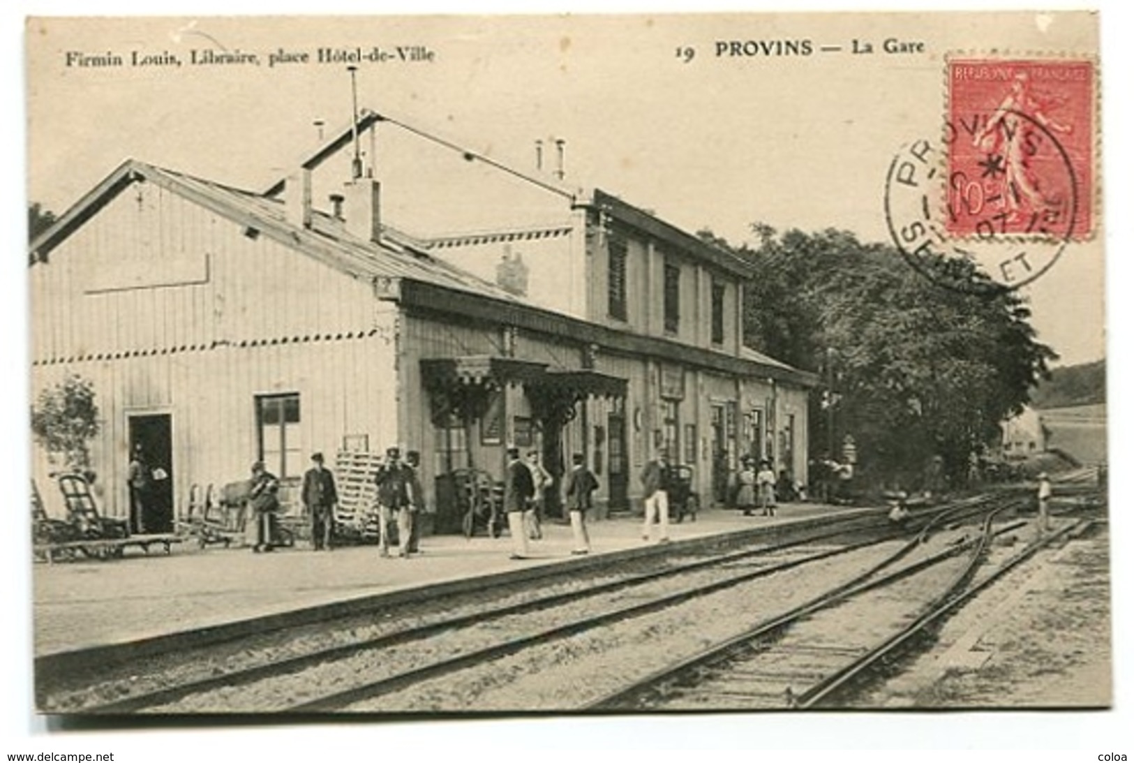 PROVINS La Gare Intérieur Animée - Provins