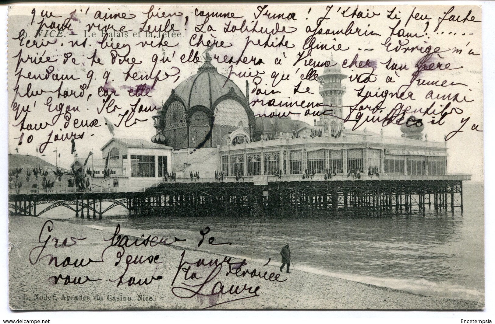 CPA - Carte Postale - France - Nice - Le Palais Et La Jetée- 1911 (M8105) - Monuments, édifices