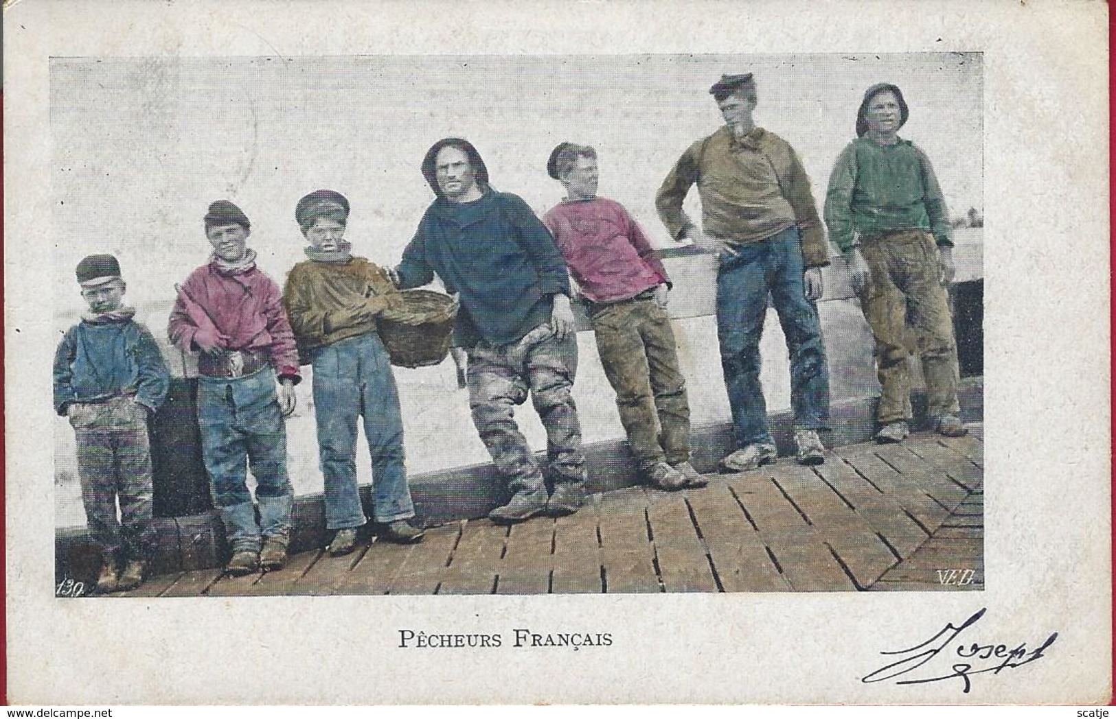 Ostende      Pêcheurs  Français  -    Gekleurde Kaart!  1902   Naar   Schaerbeek - Oostende