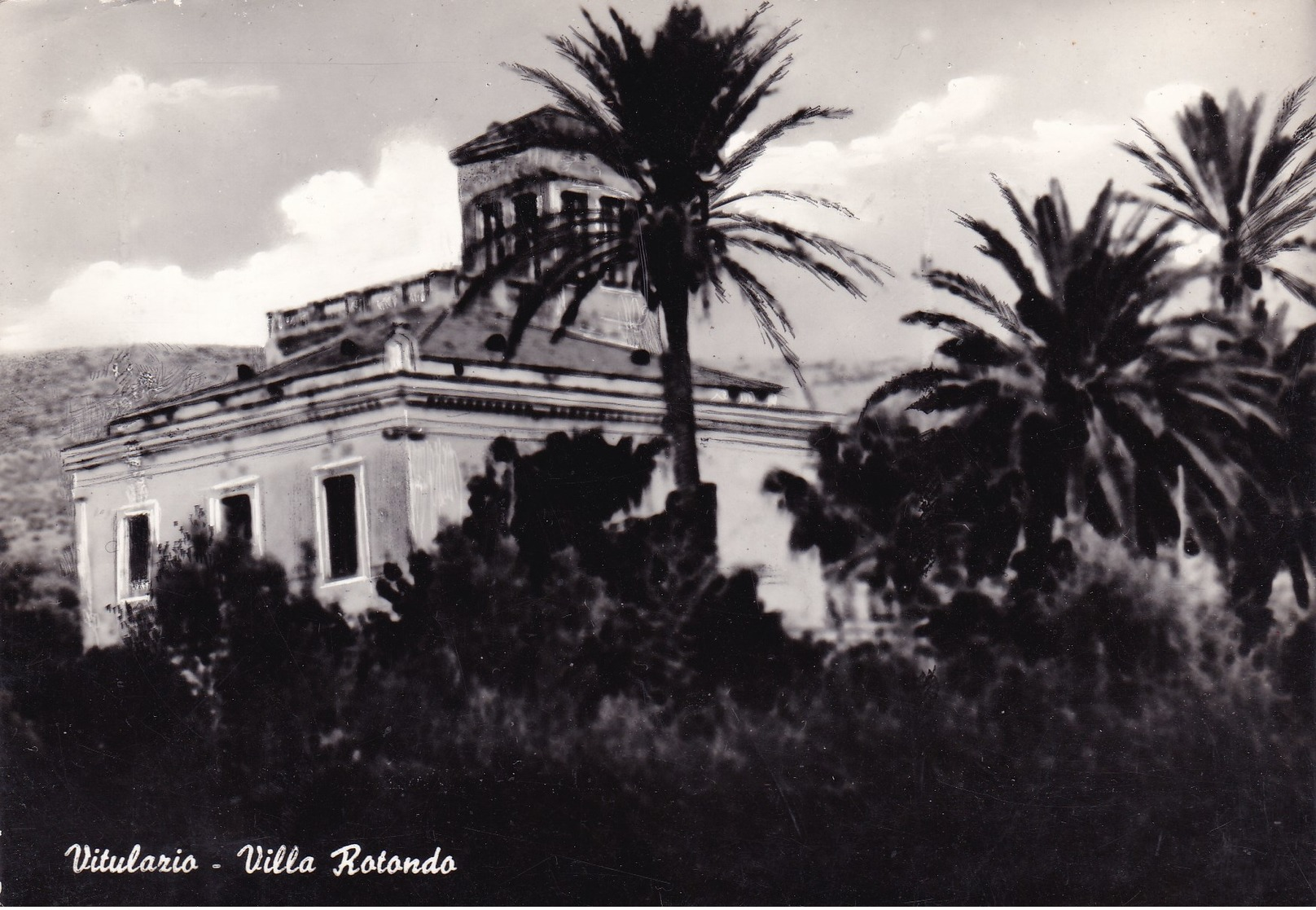 CARTOLINA VITULAZIO CASERTA VILLA ROTONDO 1965 VG PER LECCE - Caserta