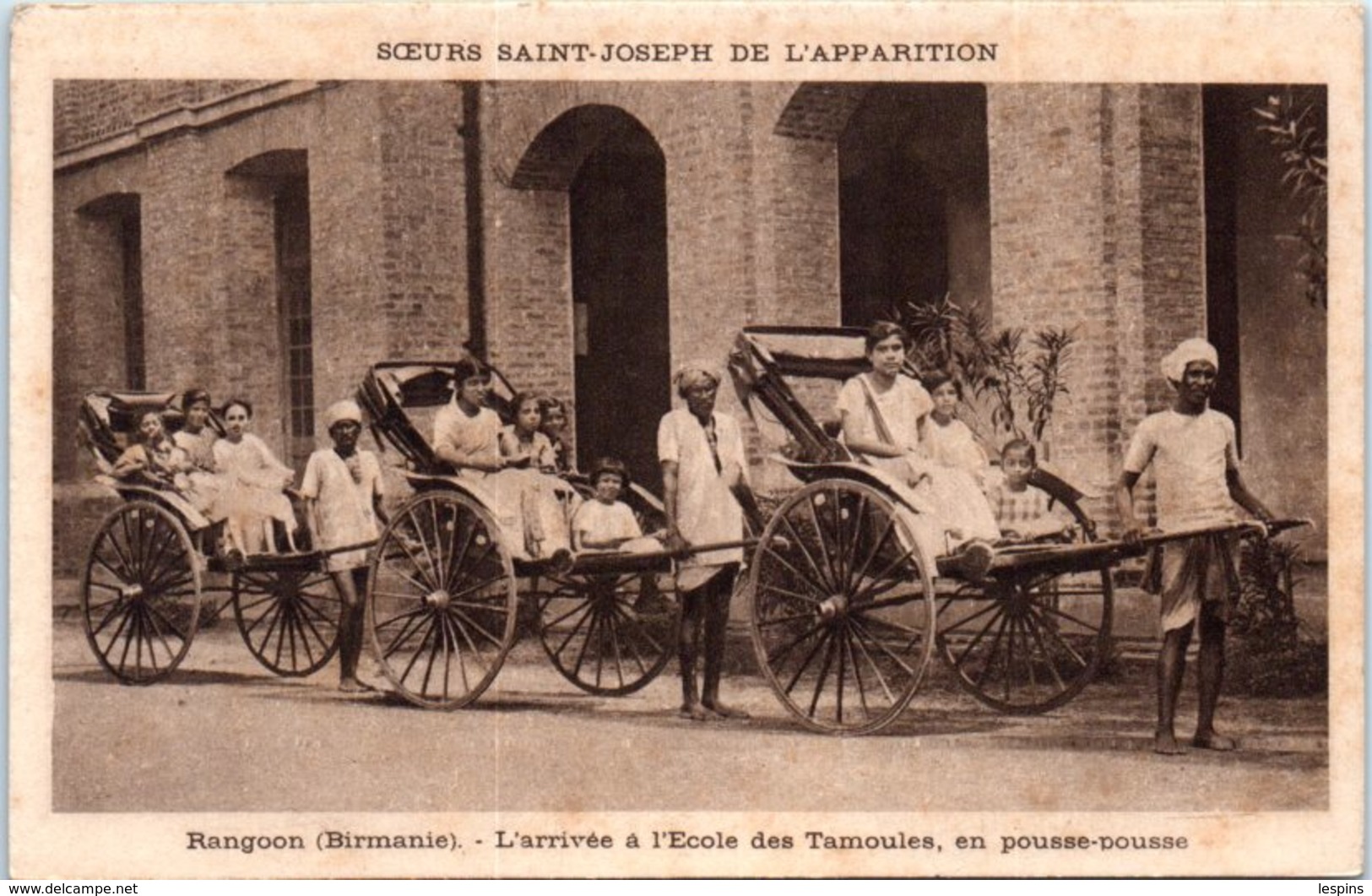 ASIE - BIRMANIE -- Soeurs St Joseph De L'Apparition - - Rangoo - L'Arrivée  à L'Ecole Des Tamoules - Myanmar (Burma)