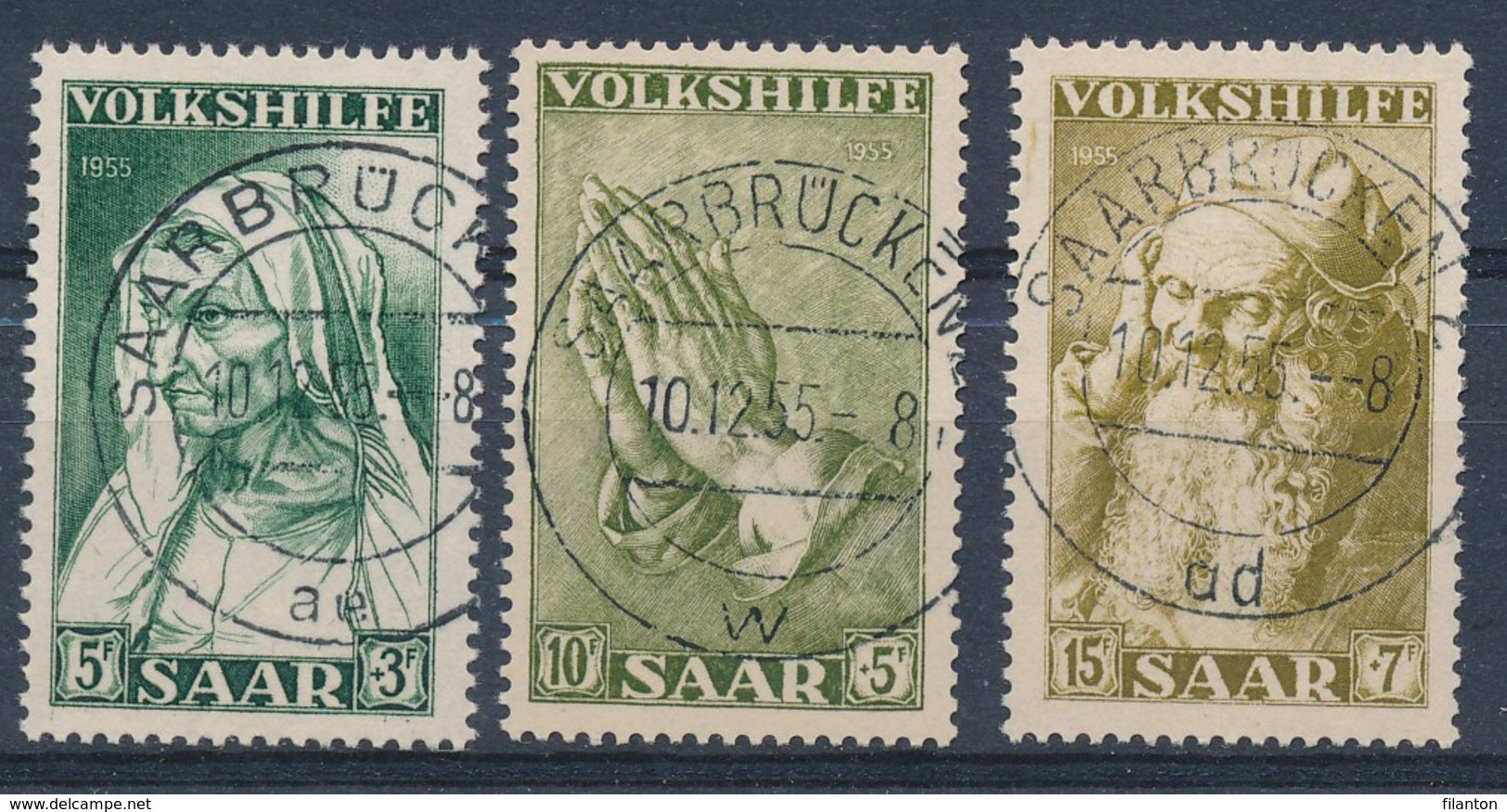SARRE - SAAR - Mi Nr 365/367 - Gestempeld/oblitéré - Cote 7,00 € - Used Stamps