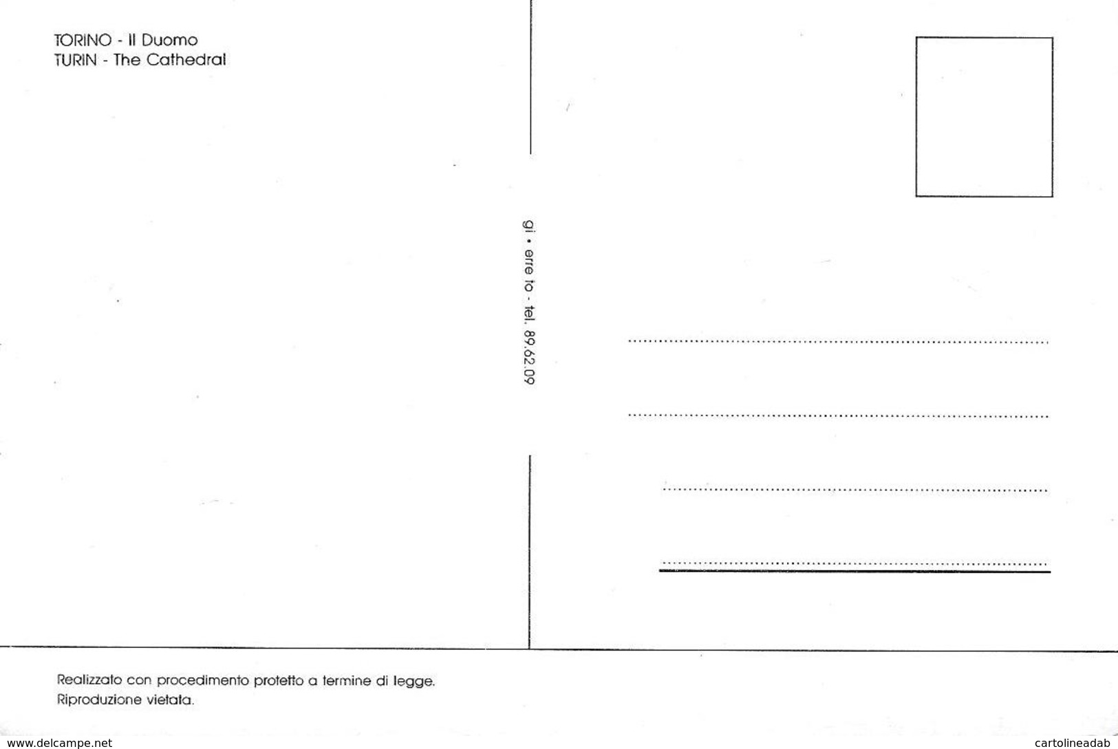 [MD3037] CPM - TORINO - IL DUOMO - LA CARTOLINA E' ARGENTATA LUCCICA - Non Viaggiata - Churches