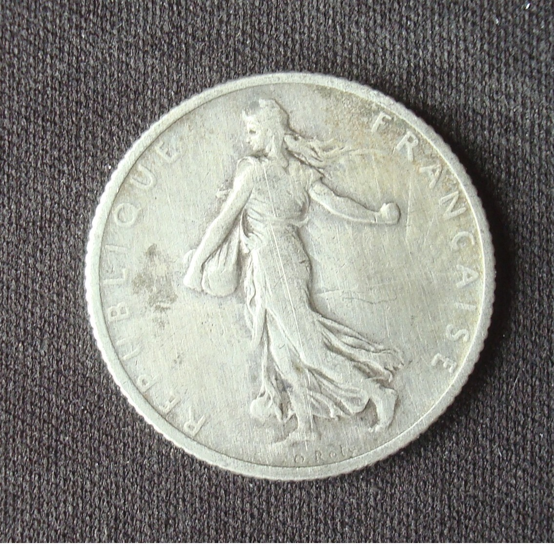 Pièce 1 Franc Semeuse Argent 1900. - Andere & Zonder Classificatie