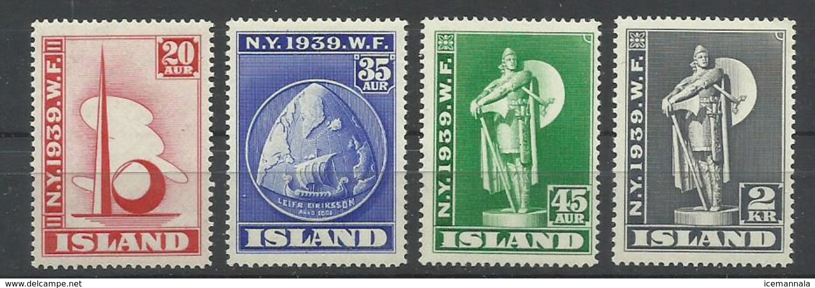 ISLANDIA YVERT  182/85   MH  * - Nuevos