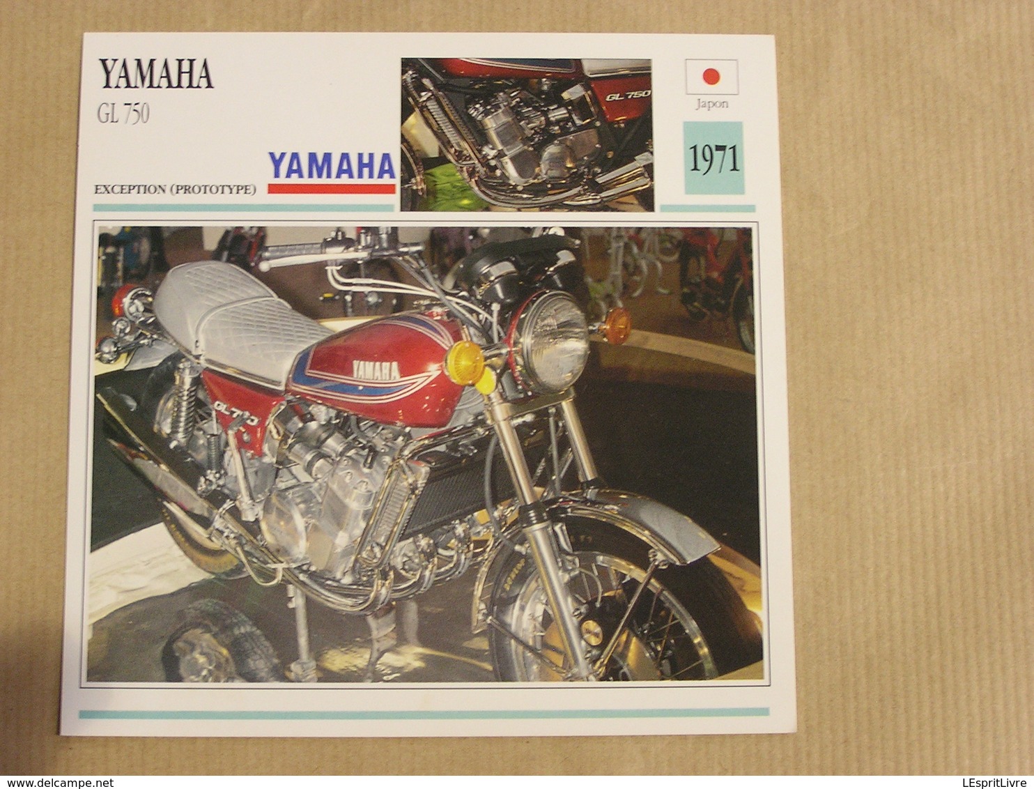 YAMAHA GL 750 Japon Japan 1971 Moto Fiche Descriptive Motocyclette Motos Motorcycle Motocyclette - Andere & Zonder Classificatie