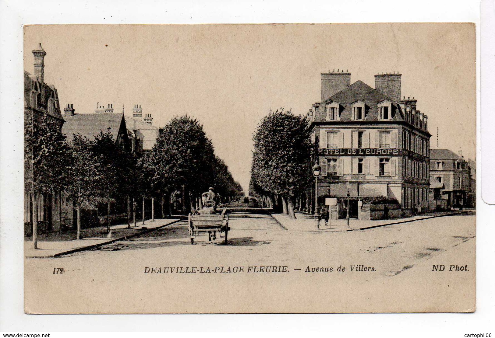 - CPA DEAUVILLE-LA-PLAGE FLEURIE (14) - Avenue De Villers (HOTEL DE L'EUROPE) - Photo Neurdein 172 - - Deauville