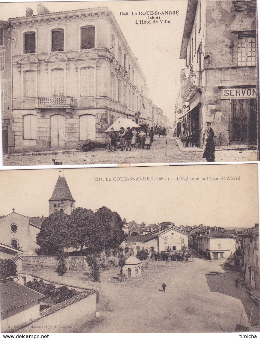 (43)   Lot De 2 Cartes De LA COTE ST ANDRE - Autres & Non Classés