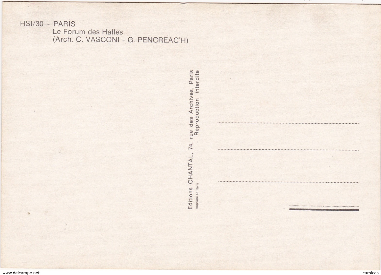 PARIS: Le FORUM Des Halles (Arch. C.VASCONI - G.PENCREAC'H) - Halles