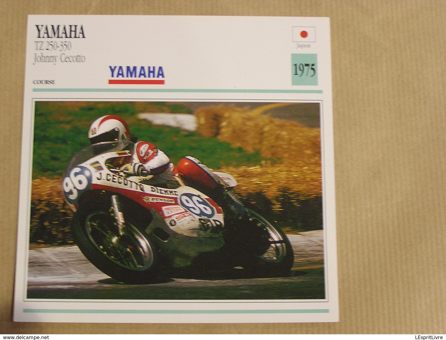 YAMAHA TZ 250-350 Johnny Cecotto Japon Japan 1975 Moto Fiche Descriptive Motocyclette Motos Motorcycle Motocyclette - Autres & Non Classés