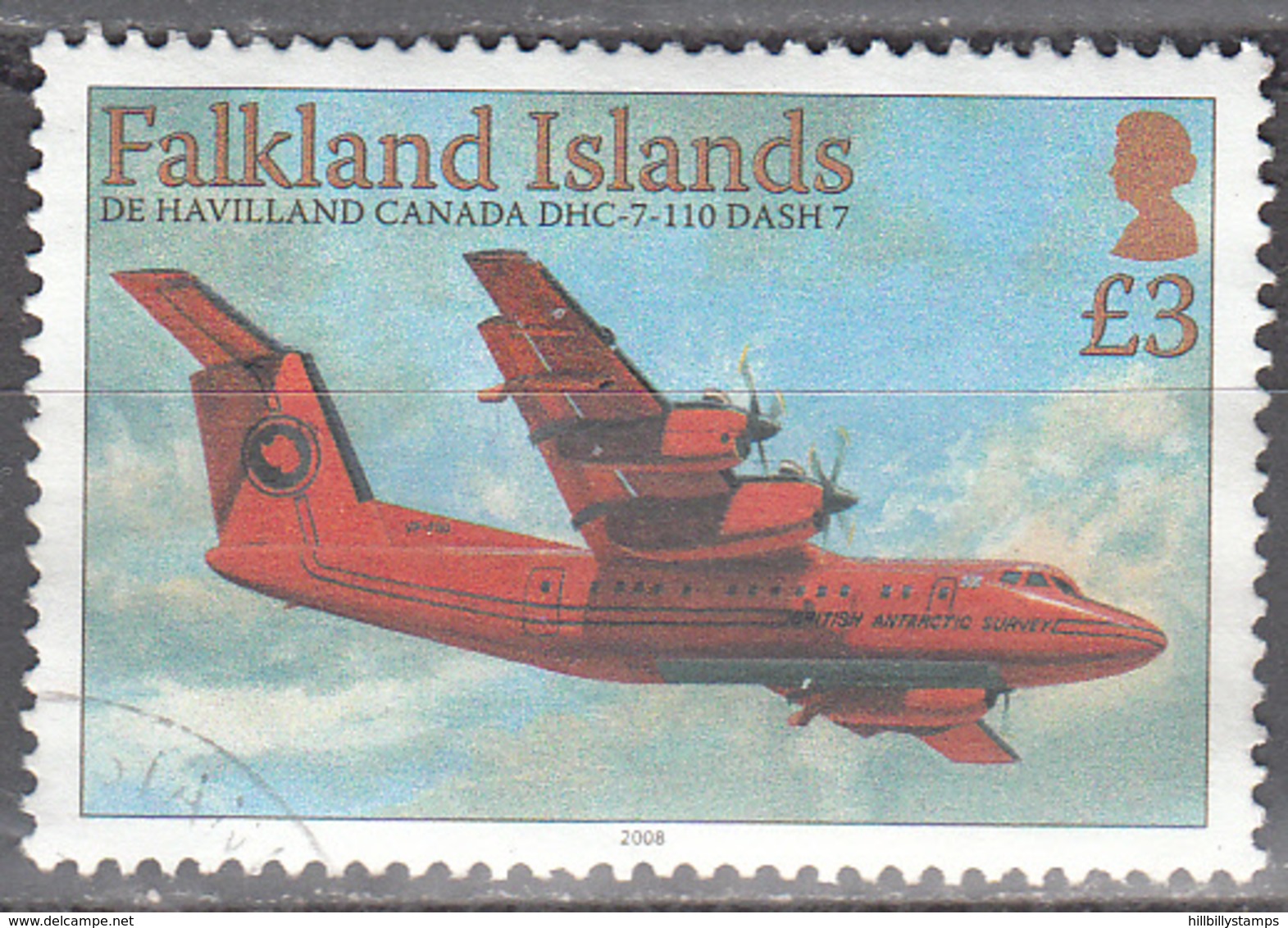 FALKLAND ISLANDS       SCOTT NO.  963       USED       YEAR  2008 - Falklandeilanden