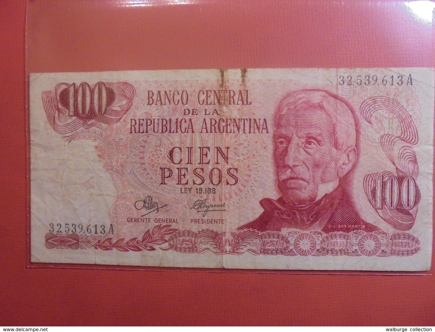 ARGENTINE 100 PESOS 1974-76 CIRCULER - Argentine