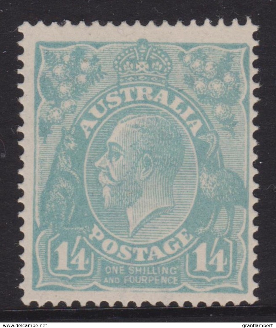 Australia 1920 King George V 1/4d Greenish-Blue Single Crown MH - Ungebraucht