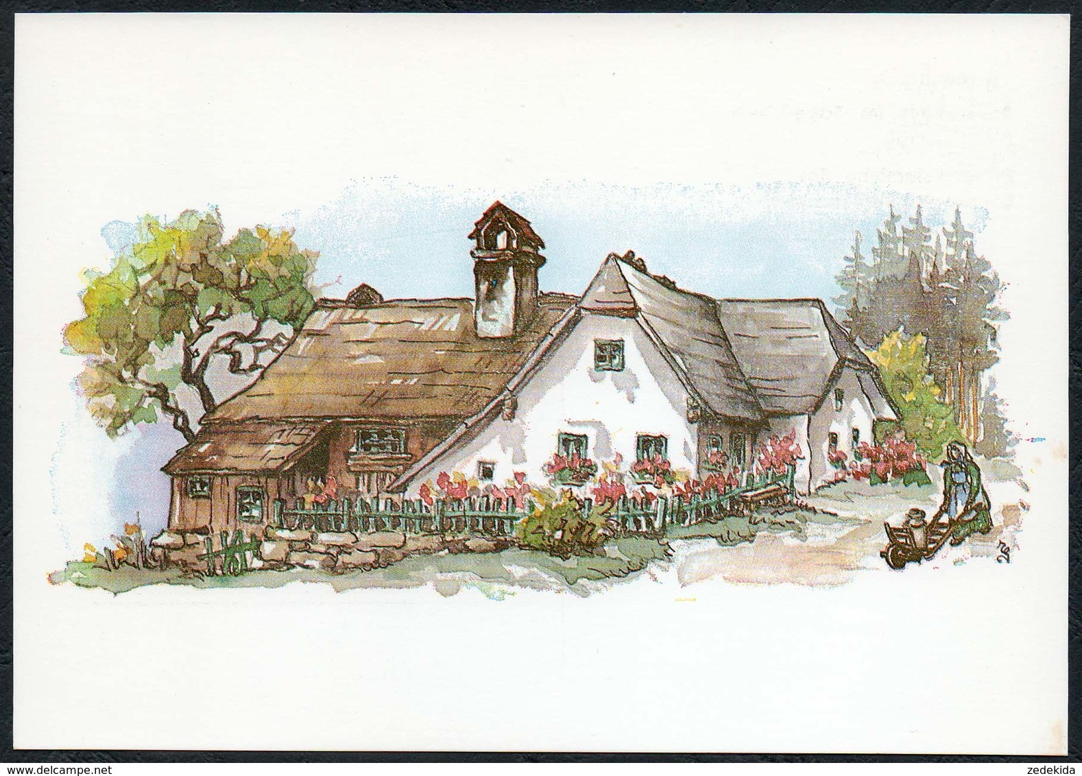 C4346 - TOP Künstlerkarte Aquarell - Bauernhaus Saggraben Waldviertel - Pfingstsammlung Des Landes Niederösterreich - Zwettl