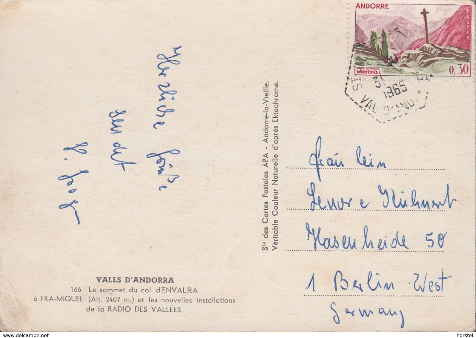 Andorra - Radio Des Vallees - Tower - Cars - Tankstelle Mobil - Petrol Station - Nice Stamp - Andorra