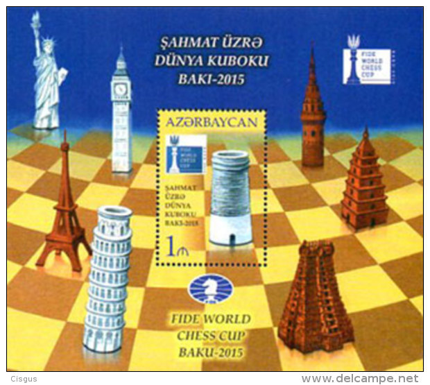 Az  1122 Bl.159 MNH** Azerbaijan Aserbaidschan 2015 Chess World Cup Baku - Aserbaidschan