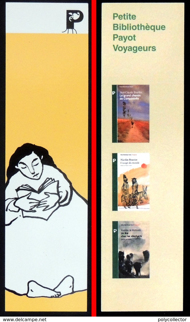 Marque-page Signet : Petite Bibliothèque PAYOT Voyageurs (jaune) - Marque-Pages