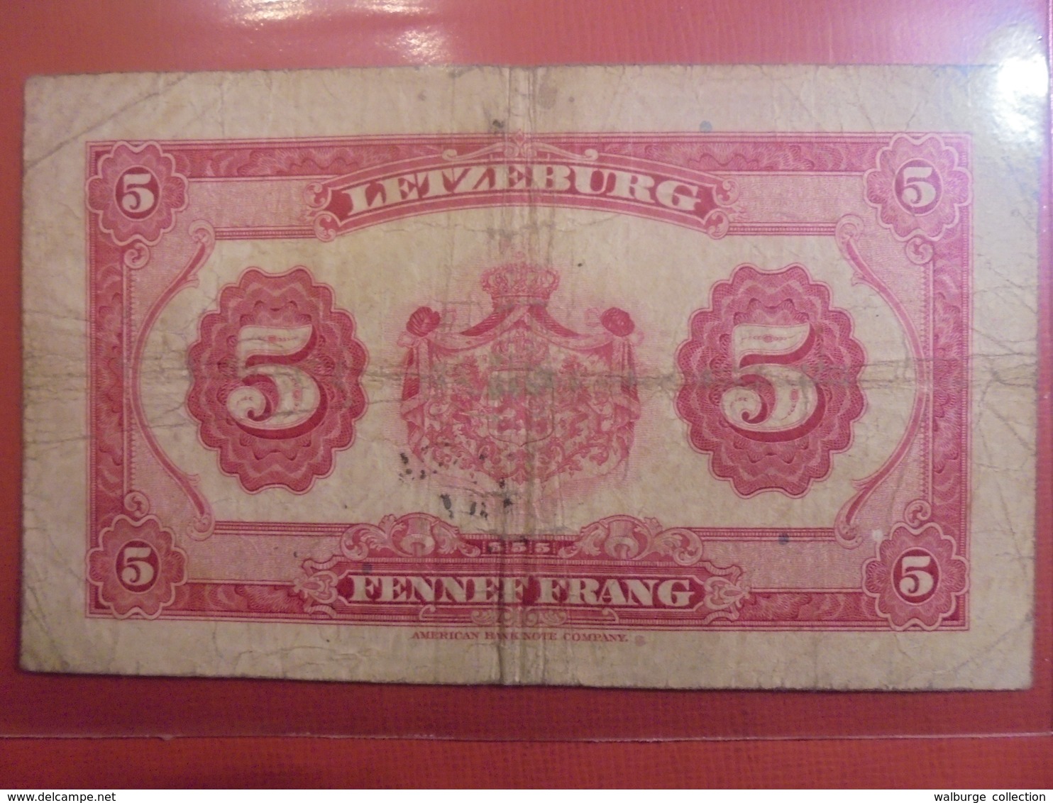 LUXEMBOURG 5 FRANCS (NON-DATE) CIRCULER - Luxembourg