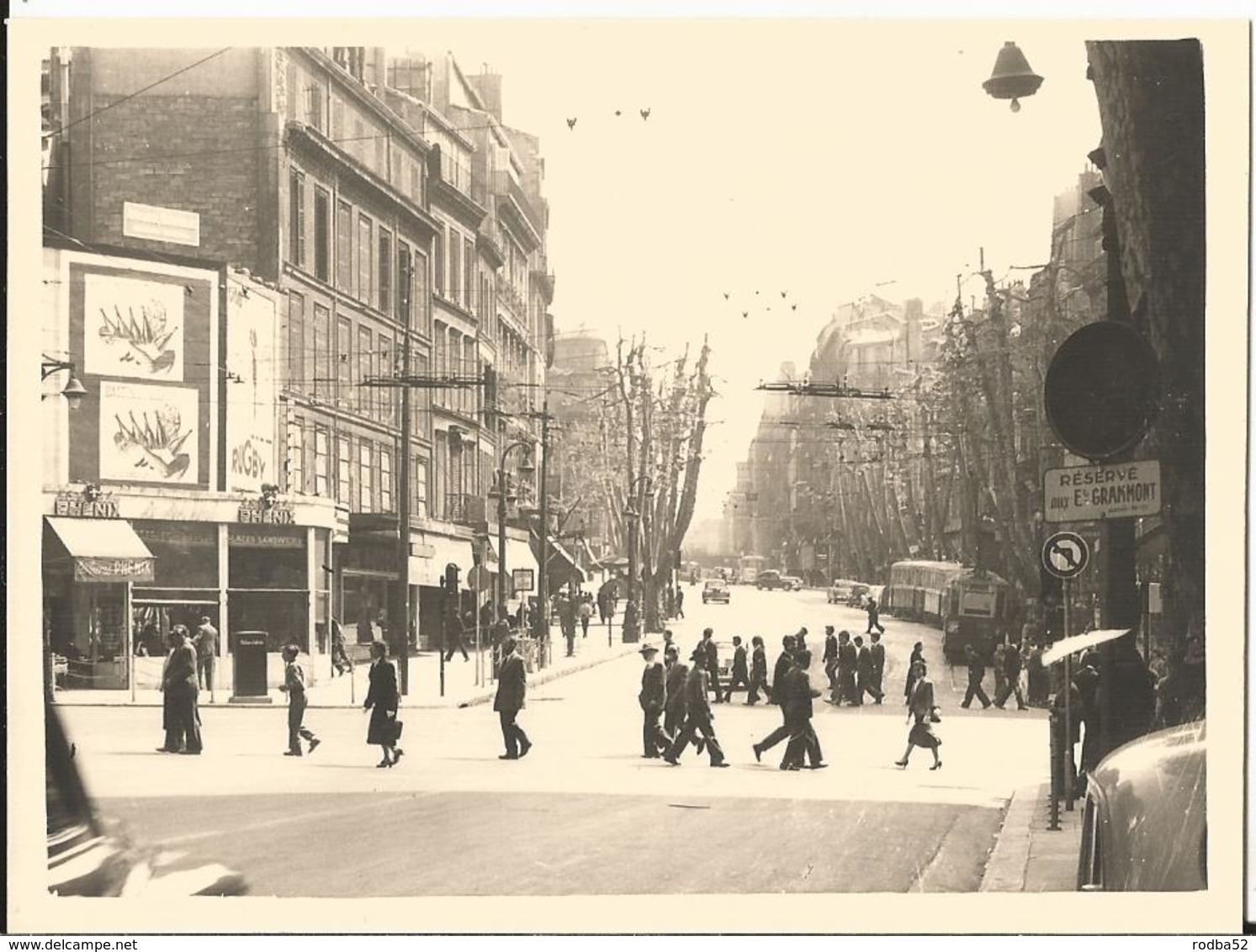 Photo - Marseille - Carrefour Cannebière Et Boulevard Garibaldi En 1957 - Animée Bouche Du Rhone - 13 - - Luoghi