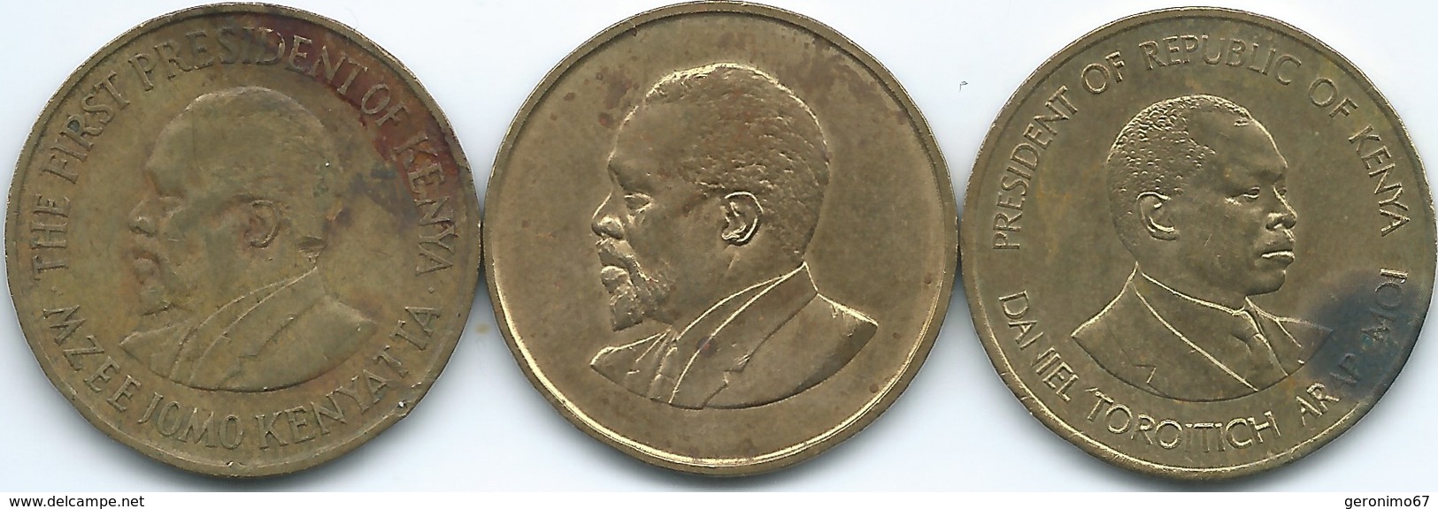 Kenya - 5 Cents - 1968 (KM1) 1971 (KM10) 1990 (KM17) - Kenia