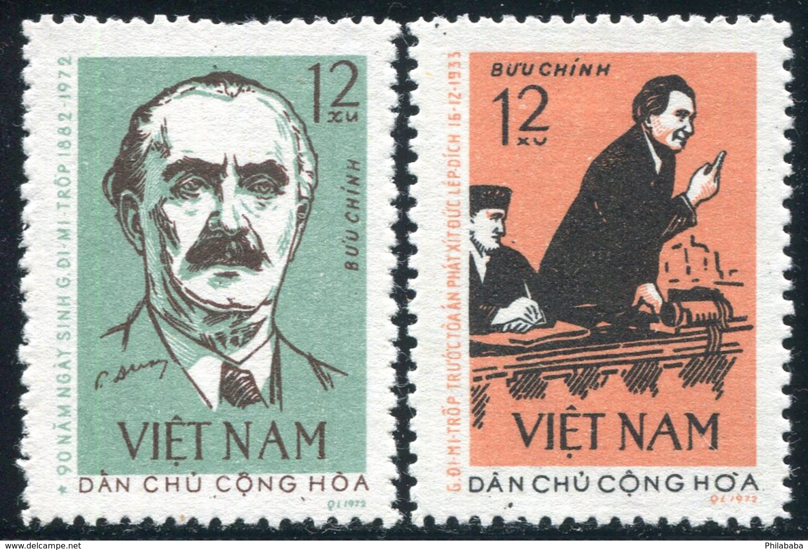 Vietnam Du Nord 1972  YT 756-757 ; Mi# 699-700 MNG (*) - Viêt-Nam