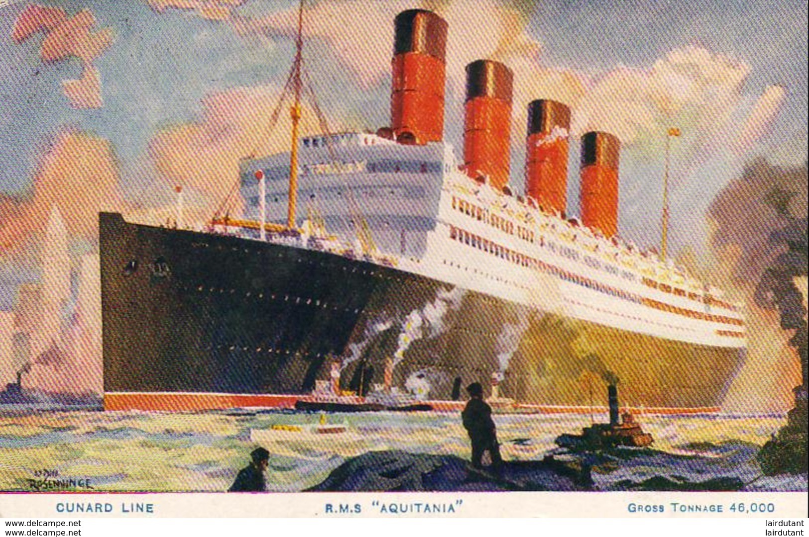 PAQUEBOTS  Cunard Line R.M.S. " AQUITANIA " Gross Tonnage 46,000    ... - Steamers