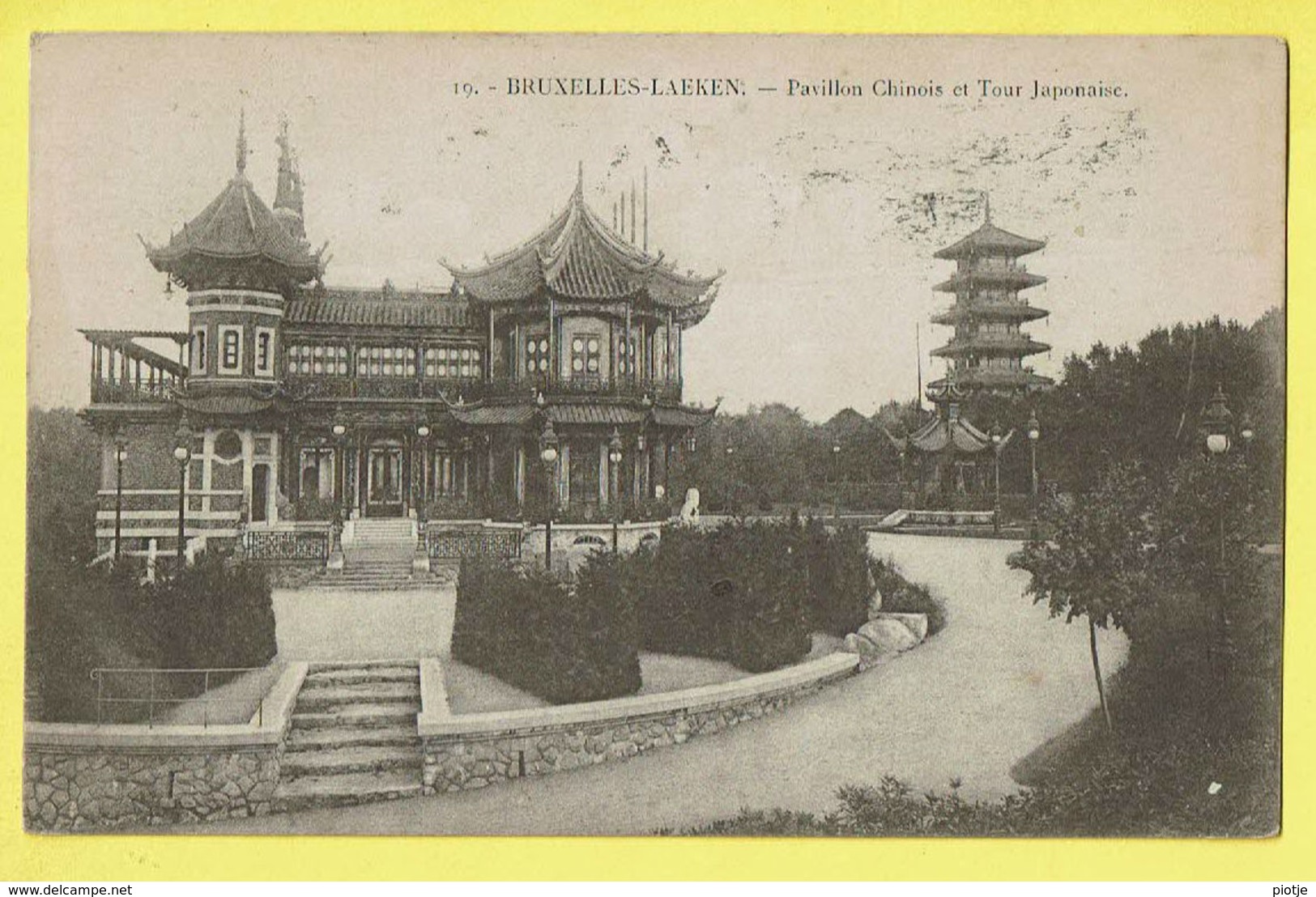 * Laken - Laeken (Brussel - Bruxelles) * (nr 19) Pavillon Chinois Et Tour Japonaise, China Japan, Parc, Rare - Laeken