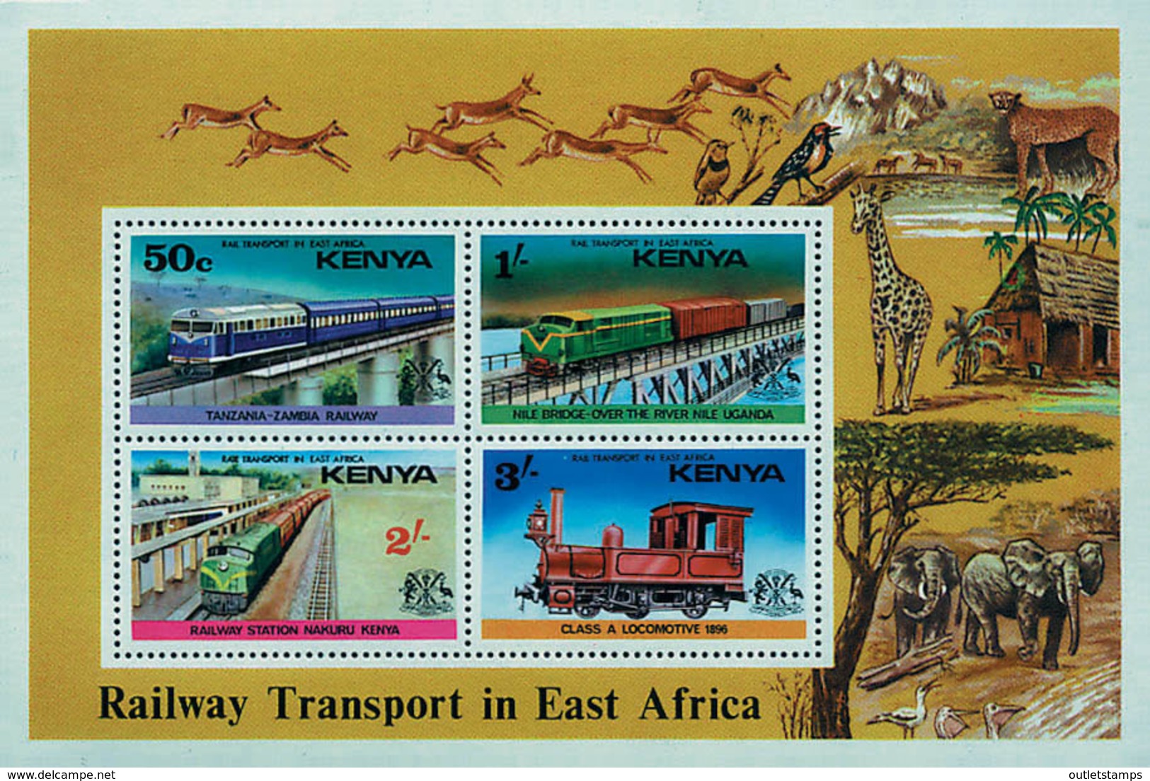 Ref. 55642 * NEW *  - KENYA . 1976. RAILWAY TRANSPORT. TRANSPORTES FERROVIARIOS - Kenia (1963-...)