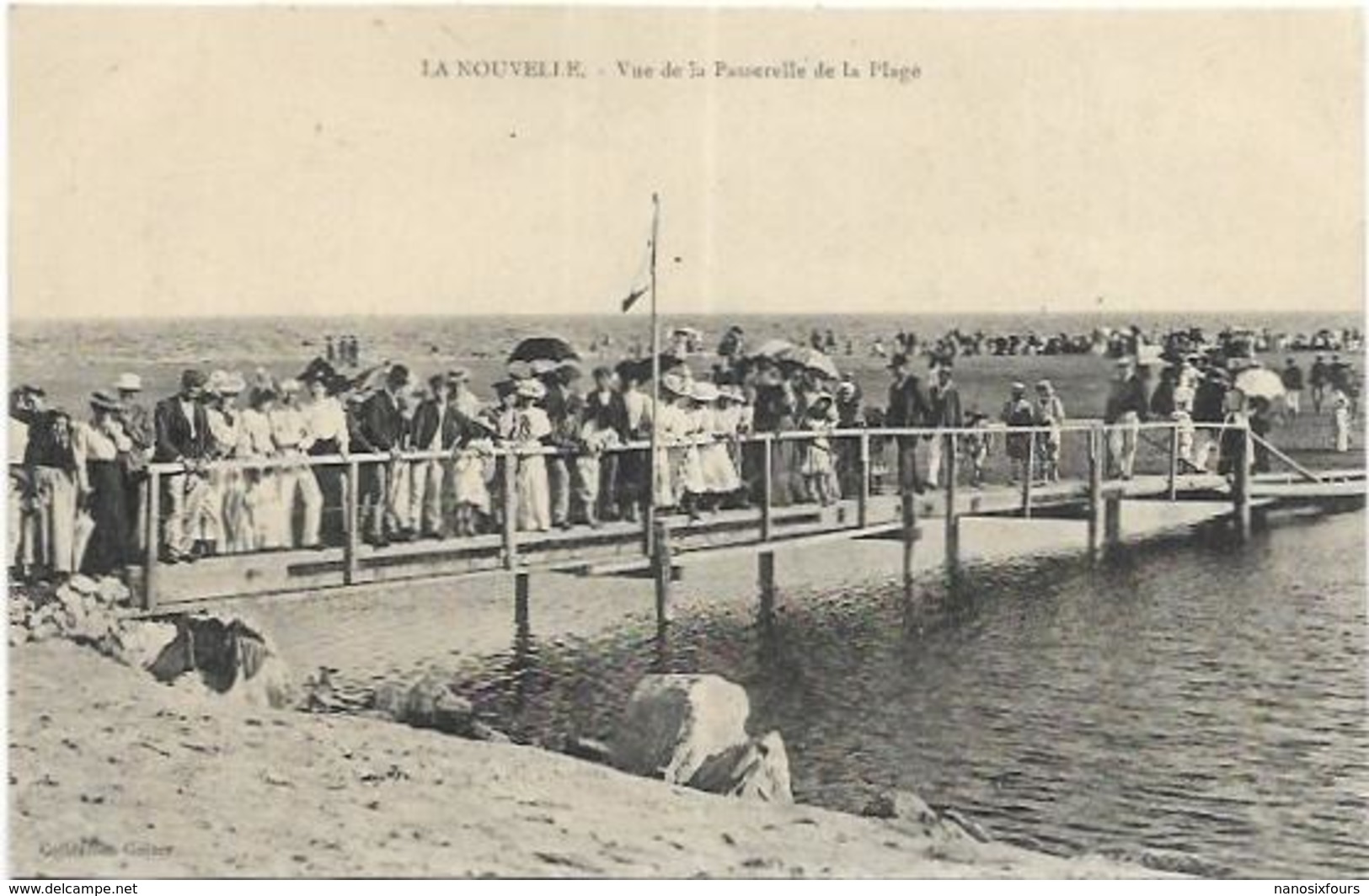 11. PORT LA NOUVELLE. VUE DE LA PASSERELLE DE LA PLAGE - Port La Nouvelle