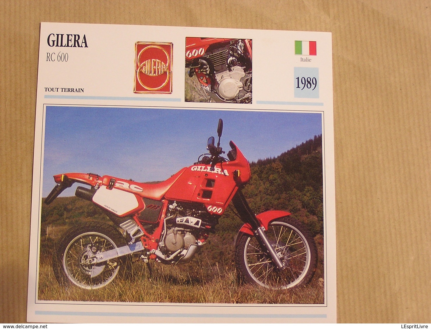 GILERA RC 600 Italie Italia 1989 Moto Fiche Descriptive Motocyclette Motos Motorcycle Motocyclette - Sonstige & Ohne Zuordnung