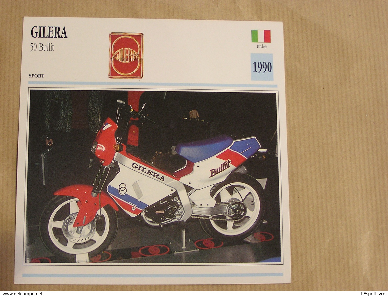 GILERA  50 Bullit  Italie Italia 1990 Moto Fiche Descriptive Motocyclette Motos Motorcycle Motocyclette - Sonstige & Ohne Zuordnung