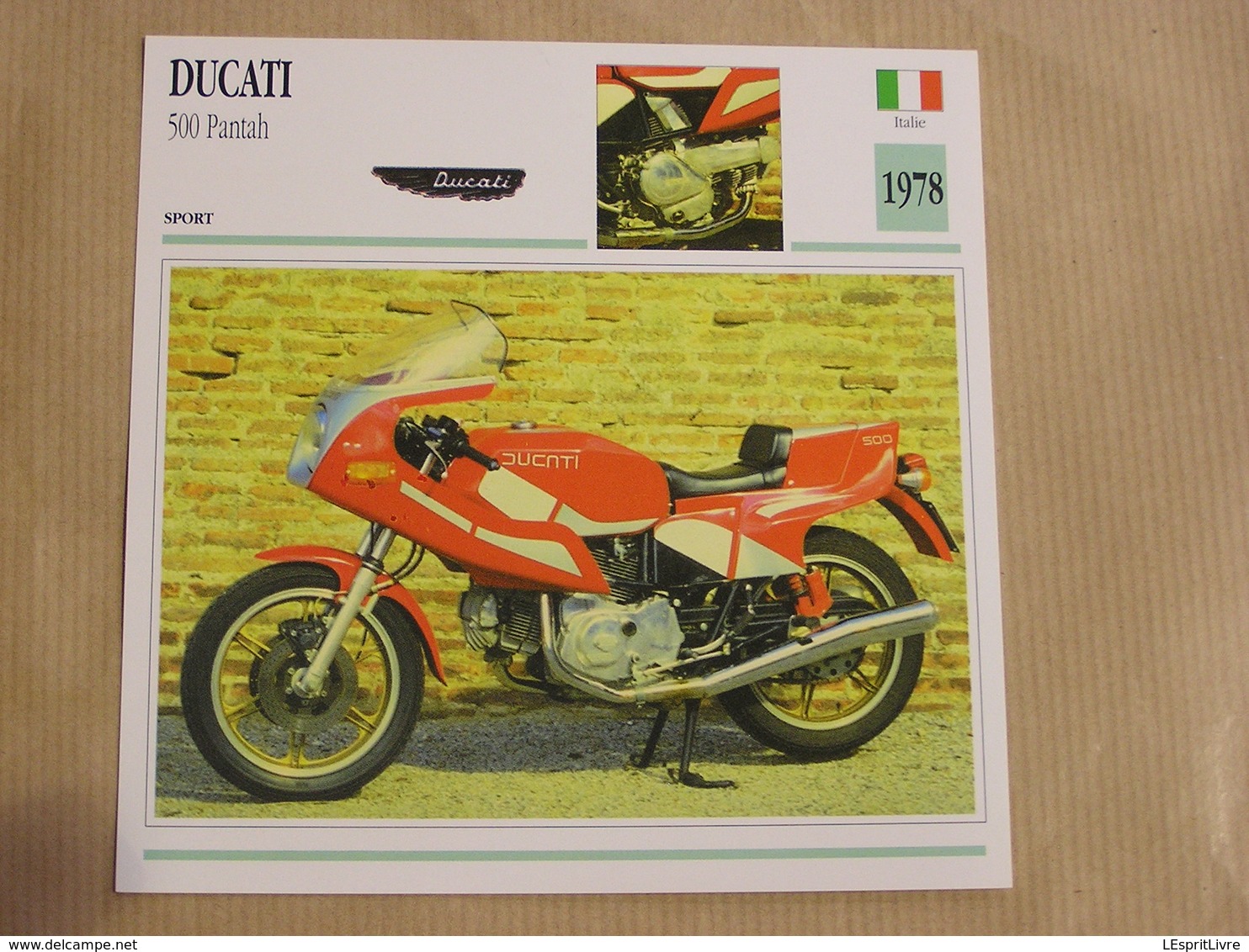 DUCATI 500 Pantah  Italie Italia 1978 Moto Fiche Descriptive Motocyclette Motos Motorcycle Motocyclette - Sonstige & Ohne Zuordnung