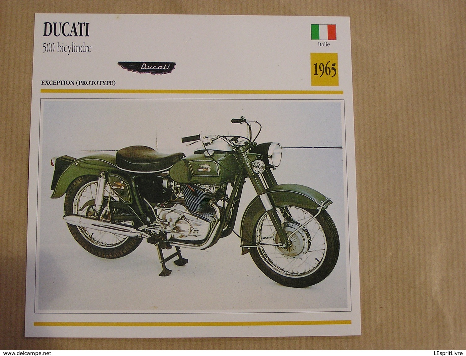 DUCATI 500 Bicylindre  Italie Italia 1965 Moto Fiche Descriptive Motocyclette Motos Motorcycle Motocyclette - Sonstige & Ohne Zuordnung