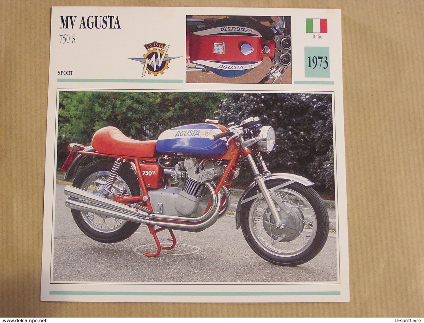 MV AGUSTA 750 S Italie Italia 1973  Moto Fiche Descriptive Motocyclette Motos Motorcycle Motocyclette - Sonstige & Ohne Zuordnung