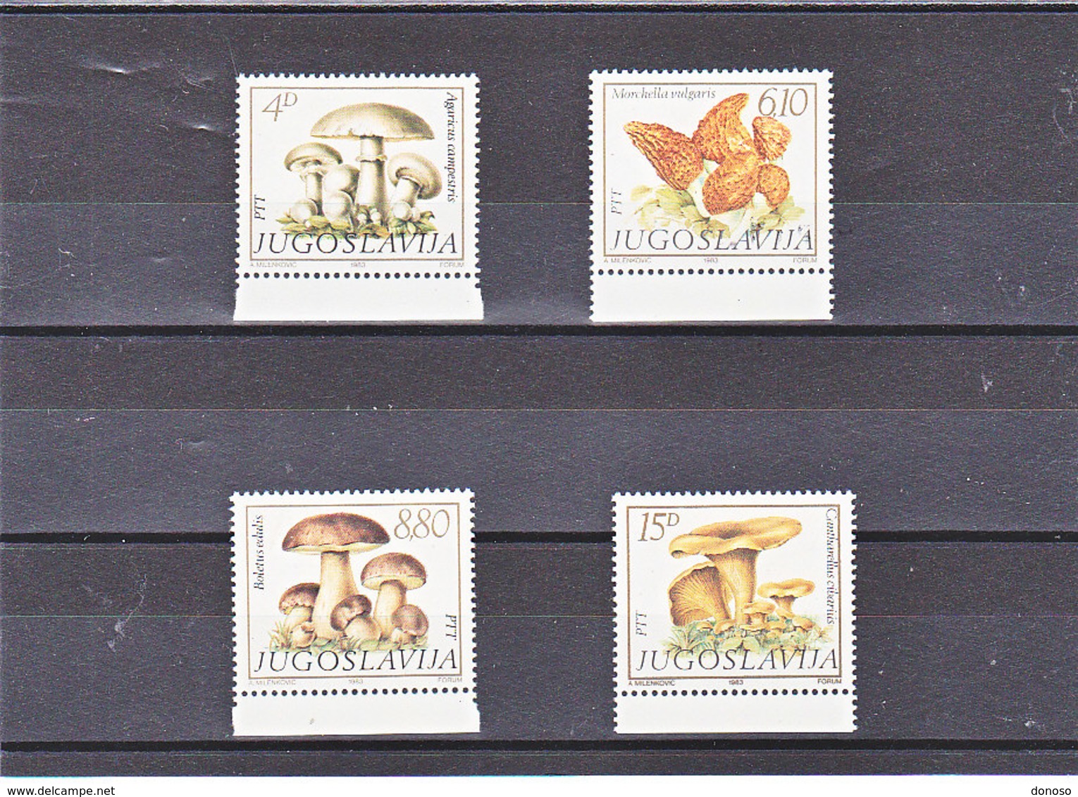 YOUGOSLAVIE 1983 CHAMPIGNONS Yvert 1860-1863 NEUF** MNH - Neufs