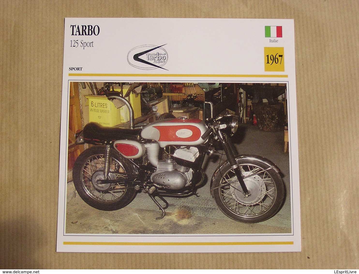 TARBO 125 Sport Italie Italia 1967  Moto Fiche Descriptive Motocyclette Motos Motorcycle Motocyclette - Sonstige & Ohne Zuordnung