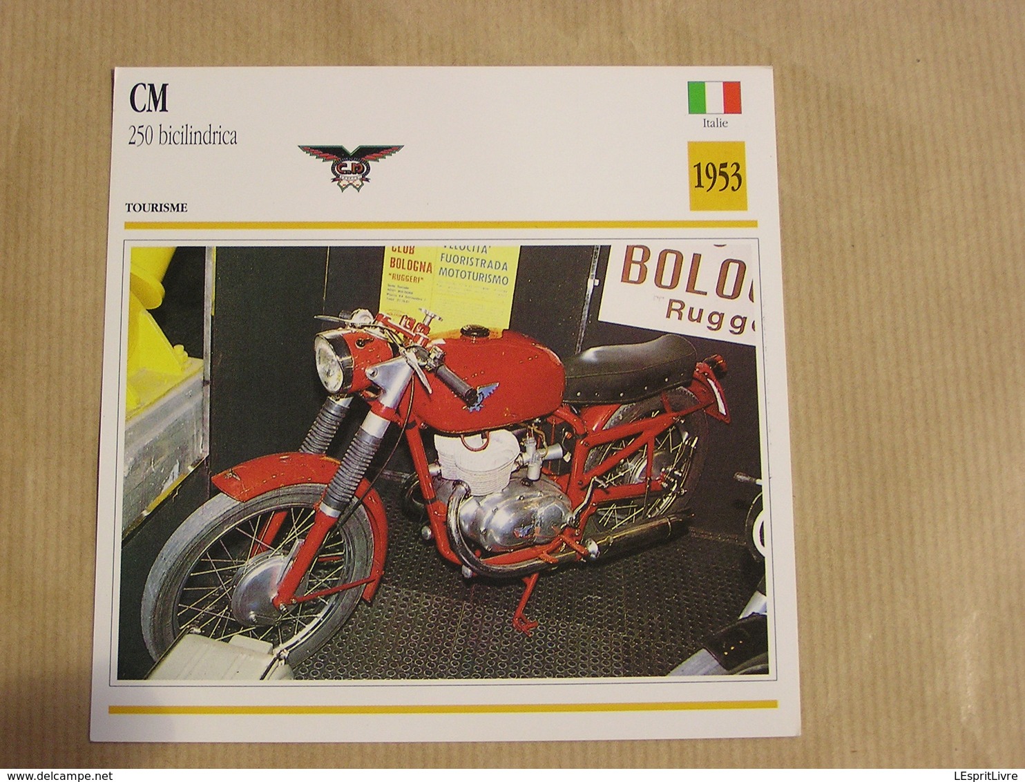 CM 250 Bicilindrica Italie Italia 1953  Moto Fiche Descriptive Motocyclette Motos Motorcycle Motocyclette - Sonstige & Ohne Zuordnung