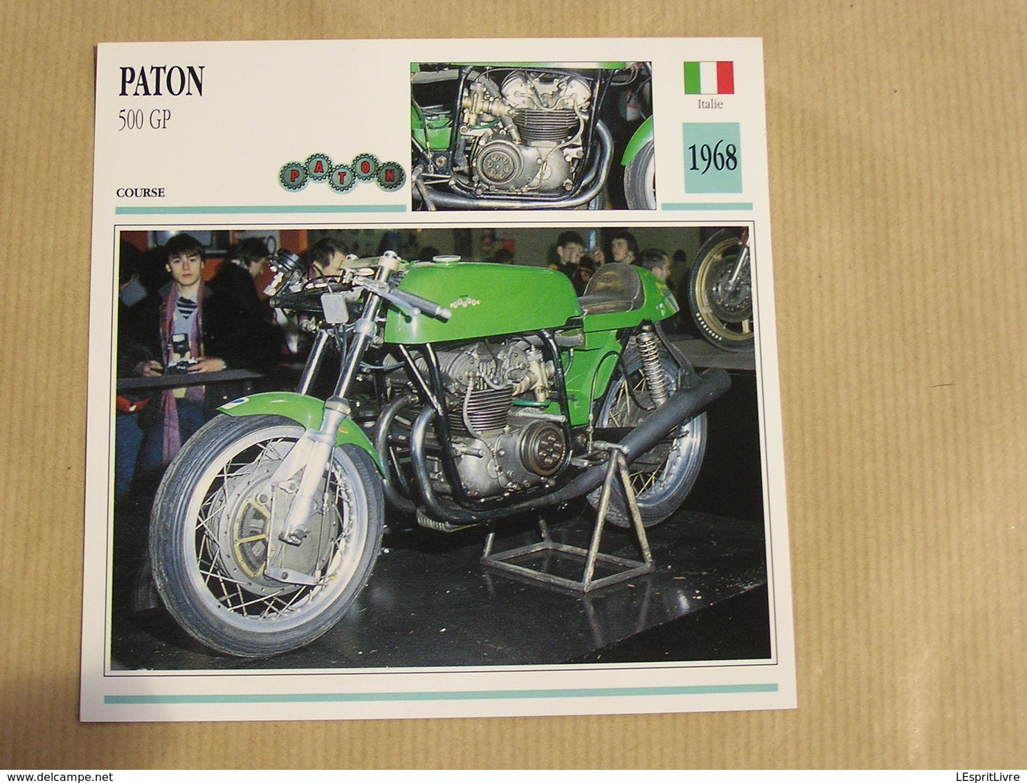 PATON 500 GP Italie Italia 1968  Moto Fiche Descriptive Motocyclette Motos Motorcycle Motocyclette - Sonstige & Ohne Zuordnung