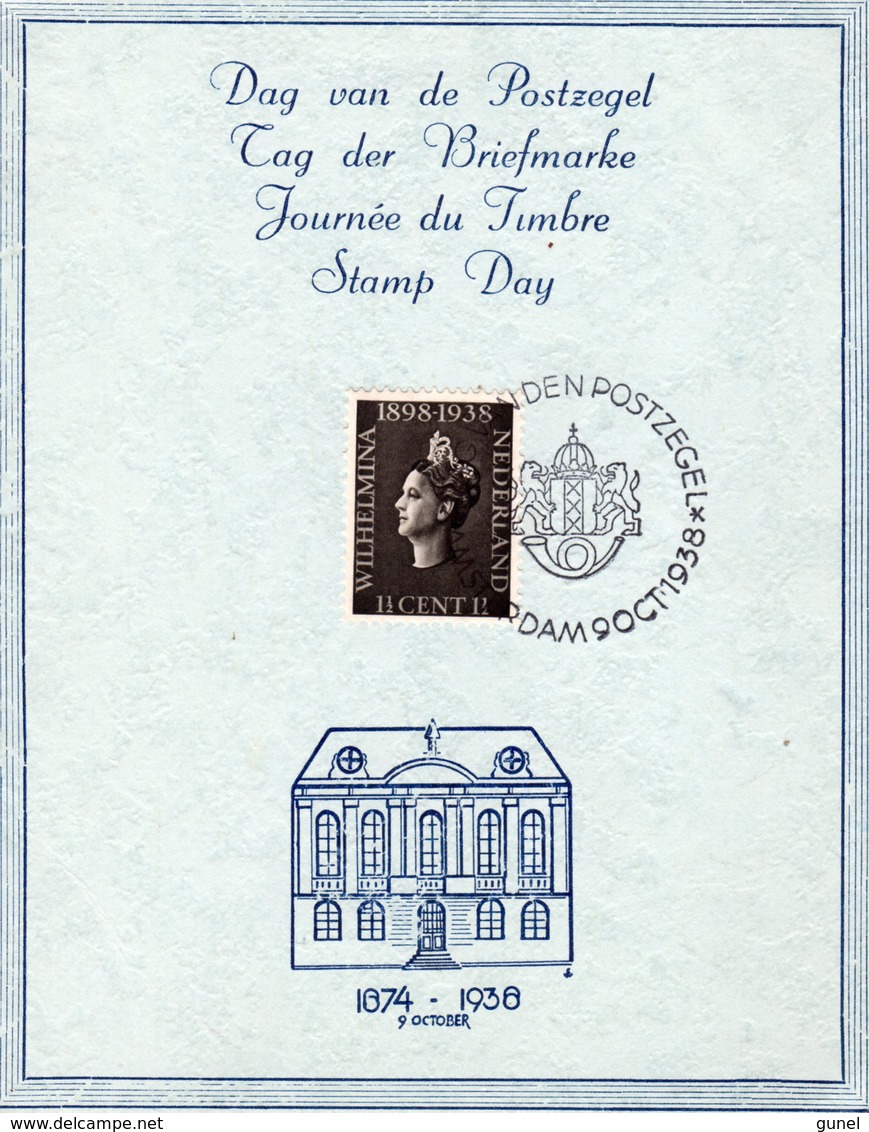 1938 Gelegenheidskaart Dag Van De Postzegel 1938 - Brieven En Documenten