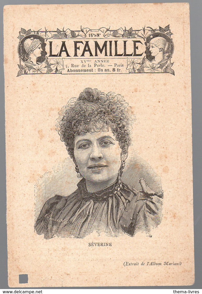 Portrait De SEVERINE  Pour L'hebdomadaire LA FAMILLE  (PPP18005E) - Publicités