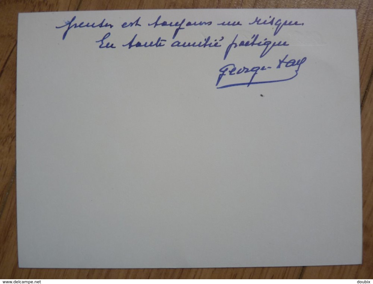 Yvonne Debeauvais dit GEORGE DAY (1893-1971) Poétesse. Maison Poésie. Académie Ronsard. 2 x AUTOGRAPHE à Pierre Béarn