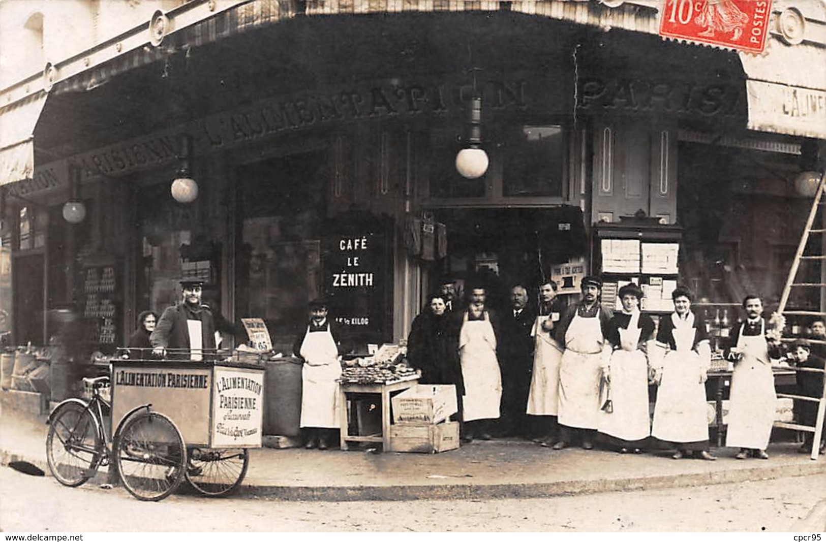 94. N°54282.VINCENNES.plie.L'alimentation Parisienne.Sur Triporteur.carte Photo.café Le Zénith - Vincennes