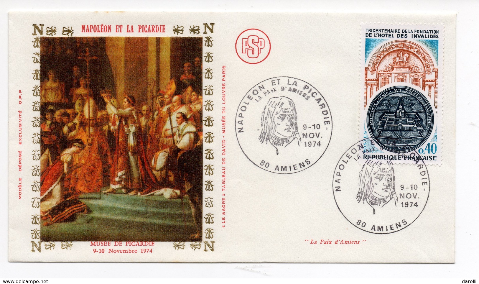 Enveloppe 1974 - Musée De La Picardie : Napoléon Et La Picardie 9-10/11/1974 - 80 Amiens - Napoléon