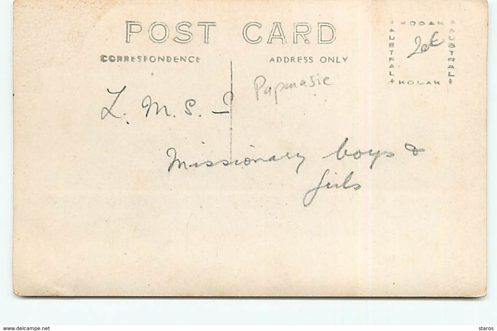 PAPOUASIE - RPPC - Missionary Boys And Girls - Papoea-Nieuw-Guinea