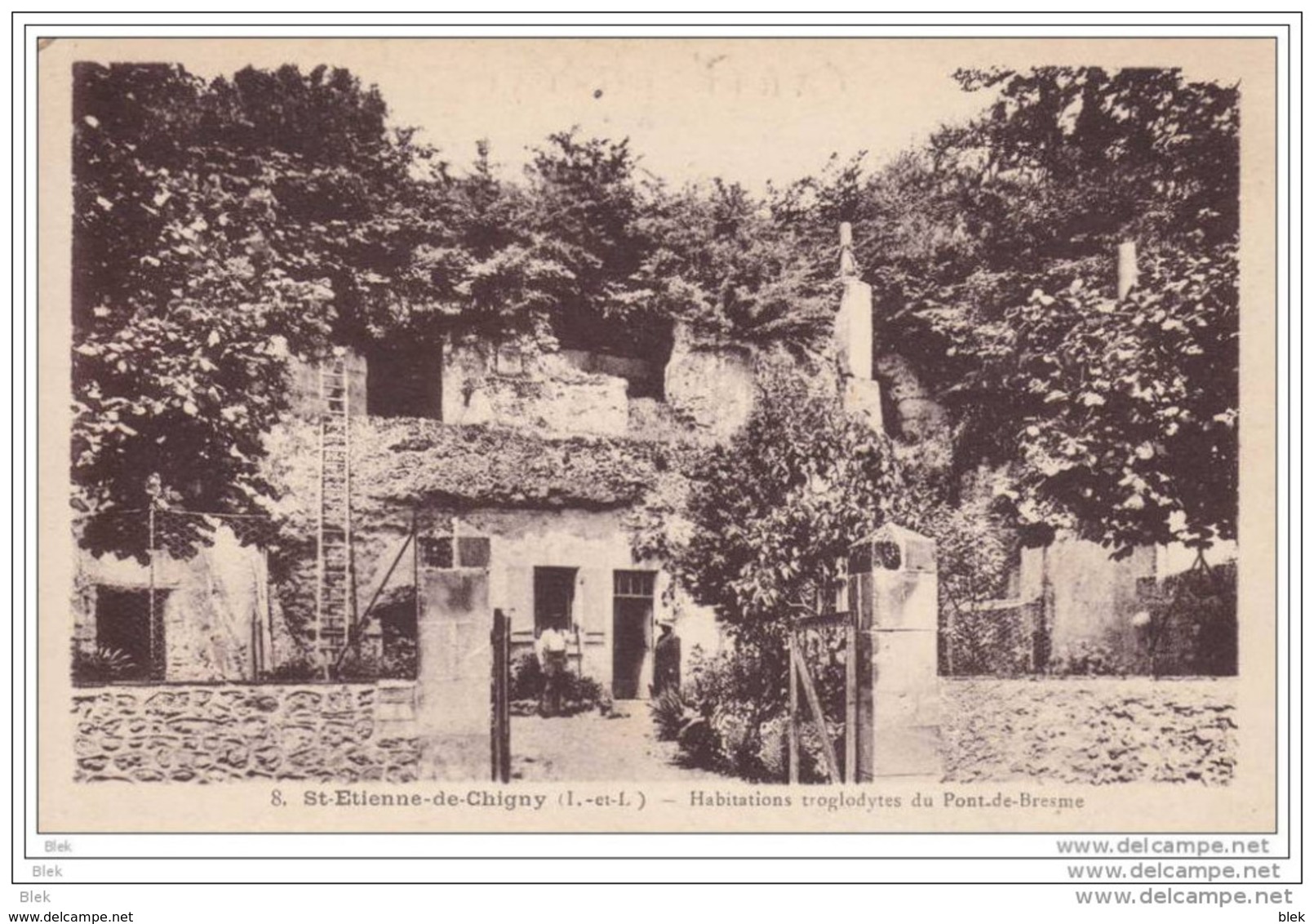 37 . Ille Et Vilaine :  Saint Etienne De Chigny . Habitations Troglodytes Du Pont De Bresme . - Autres & Non Classés